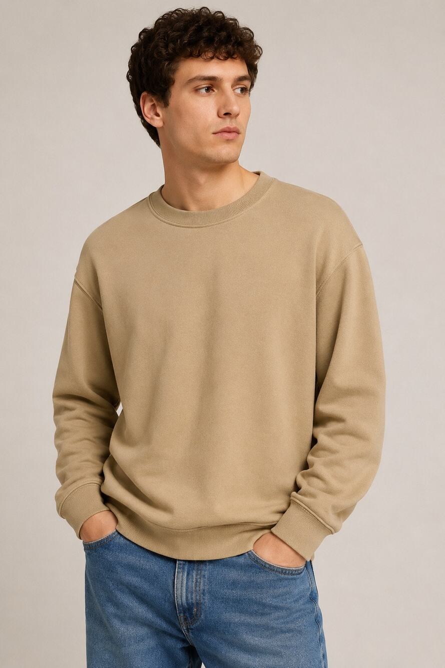 GAP Fleece Crewneck Sweatshirt Size Medium Khaki